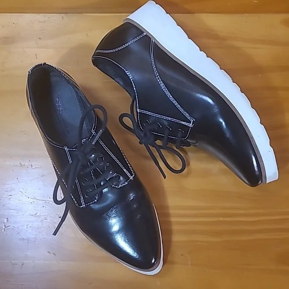 Asos Black Faux Leather Brogues - Picture 7 of 12